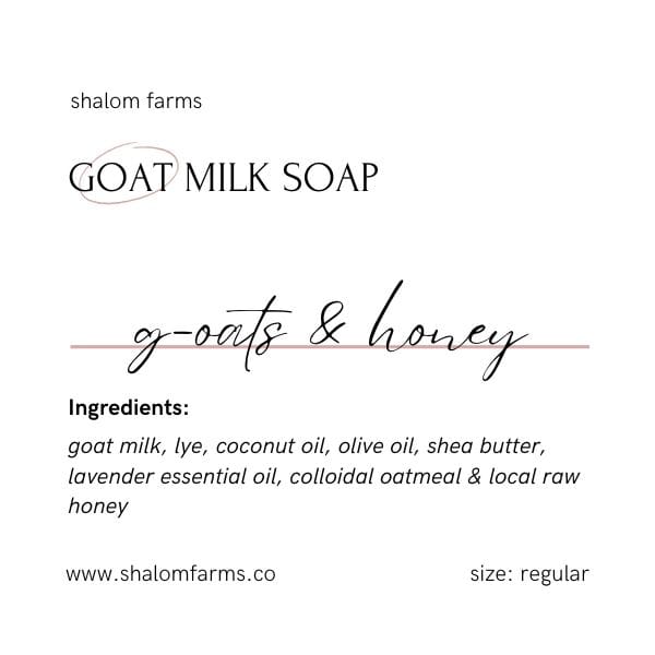G-Oats and Honey Goat Milk Soap, updated