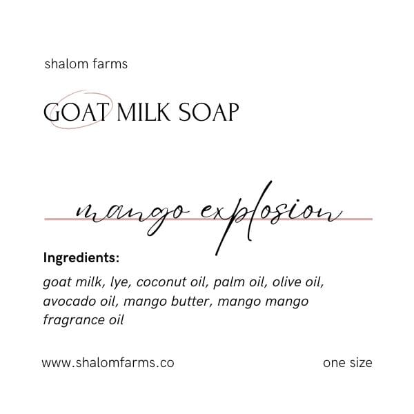 Mango Explosion Goat Milk Soap, updated