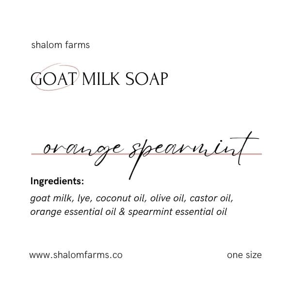 Orange Spearmint Goat Milk Soap, updated