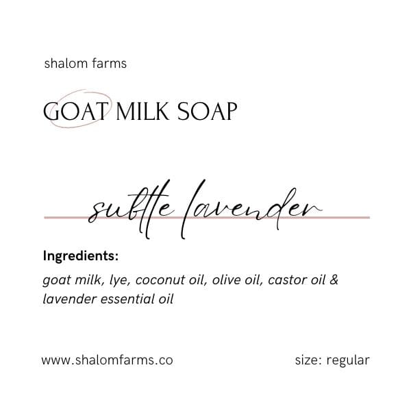 Subtle Lavendar Goat Milk Soap, updated